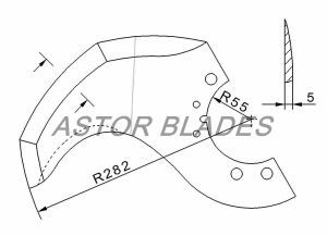 Bowl cutter blade for Delta Radius 282mm