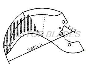 Bowl cutter blade for Delta Radius 363mm