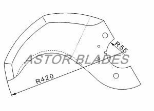 Bowl cutter blade for Delta Radius 420mm