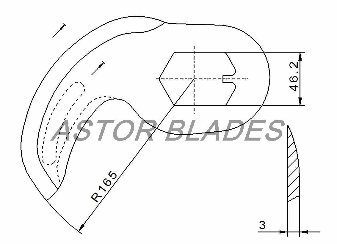 Bowl cutter blade for ALEXANDERWERK 40l