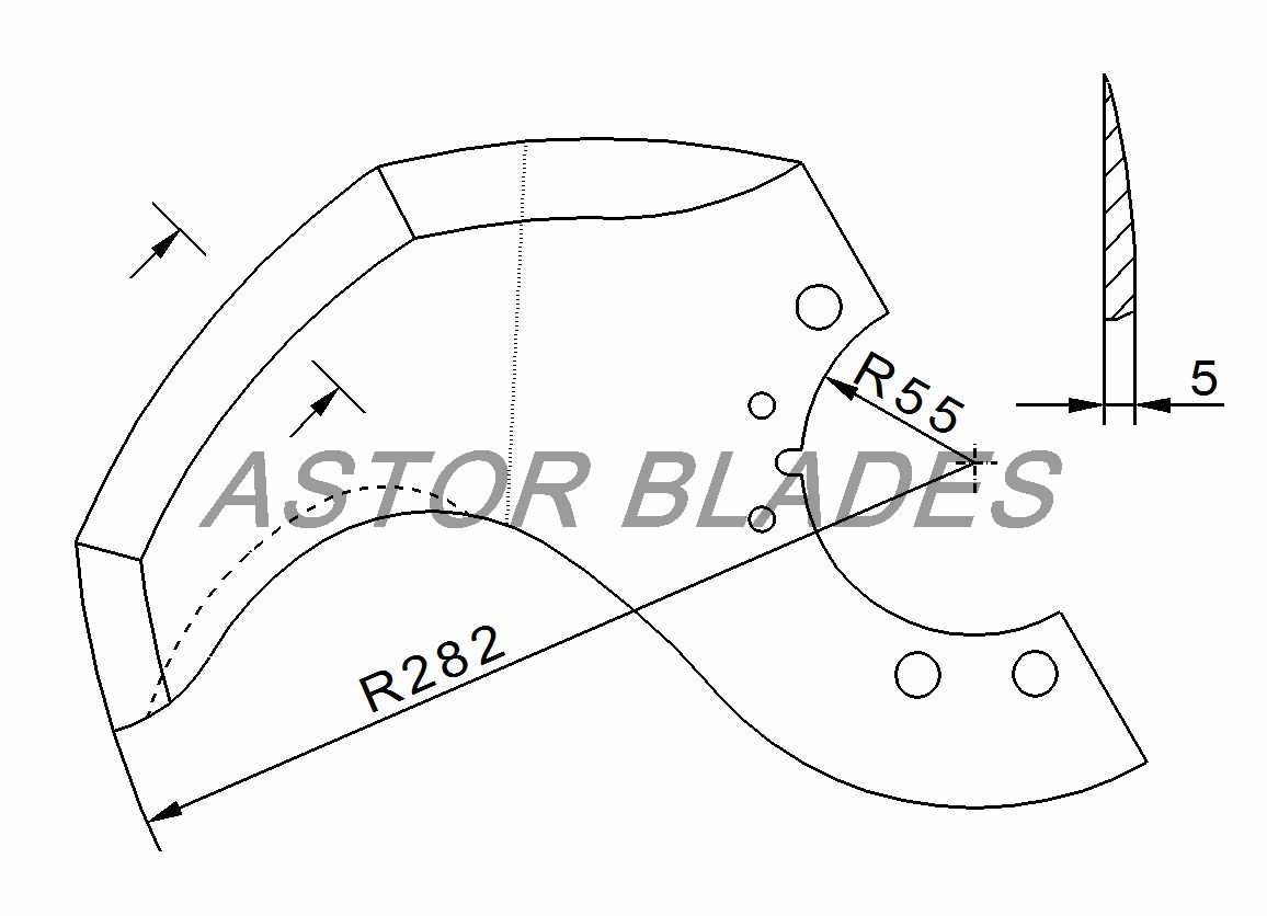 Bowl cutter blade for Delta Radius 282mm